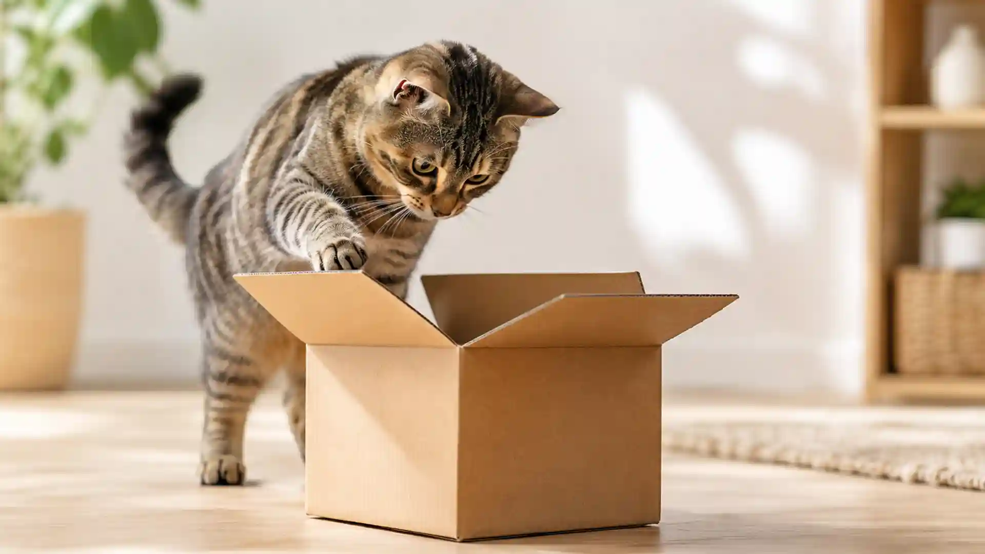 Scanner-Persönlichkeit, Katze mit Karton