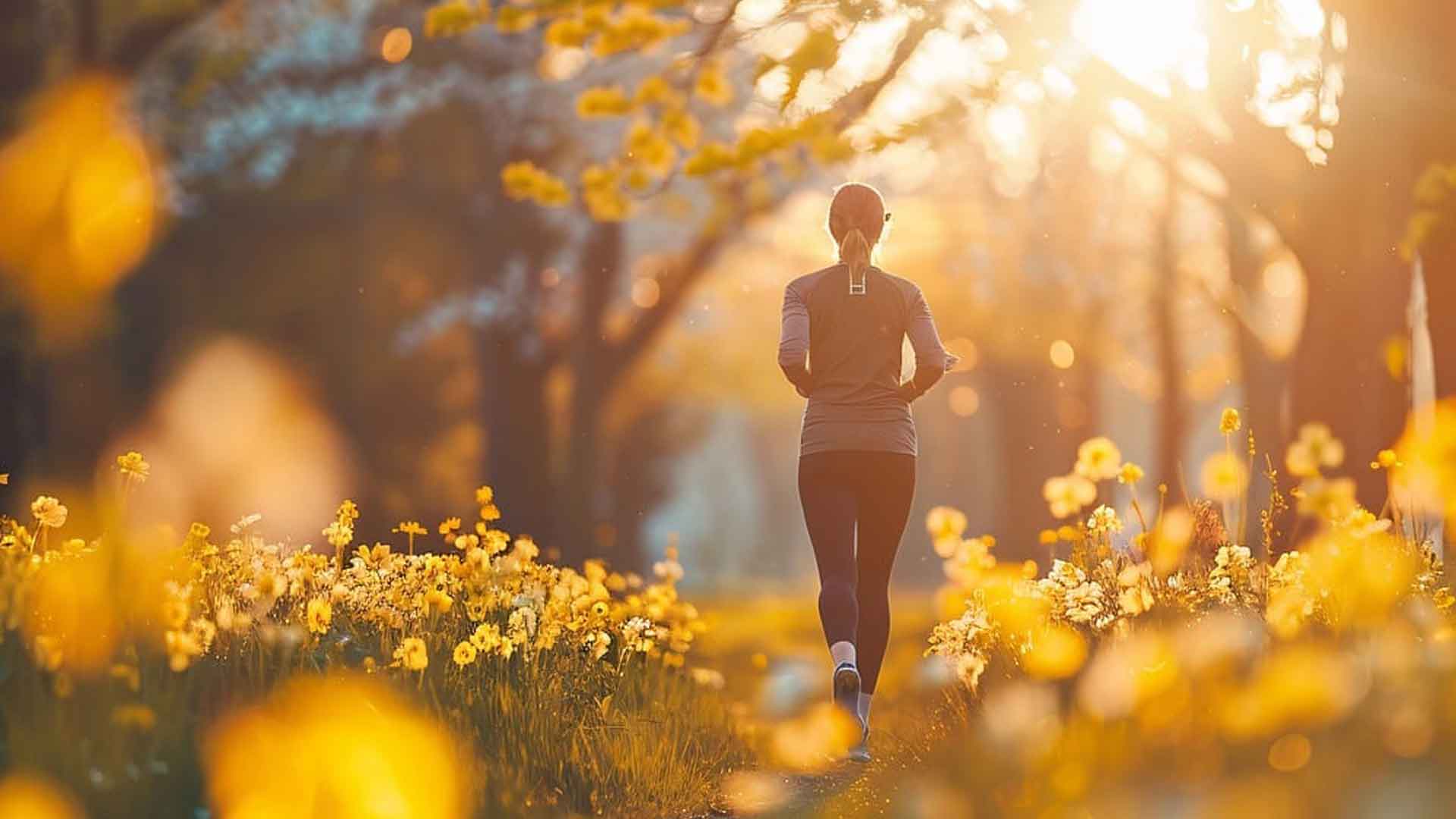 Besonderheiten des hochsensiblen Körpers, Joggerin im Wald