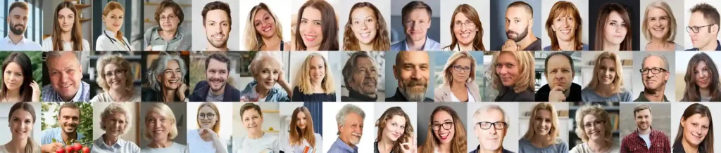 Illustration Fotos von allen Netzwerkmitglieder